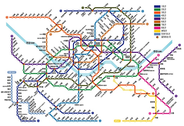 dutina sto Zakrvavený korea metro map zpoždění Ráže Povinný